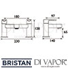 Bristan Nero Bath Filler Dimensions